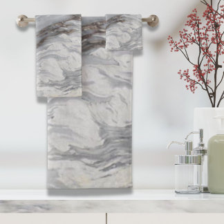 moderne chic simpel minimalistisch witte grijze ma bad handdoek