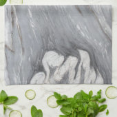 moderne chic simpel minimalistisch witte grijze ma theedoek (Gevouwen)