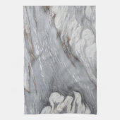 moderne chic simpel minimalistisch witte grijze ma theedoek (Verticaal)