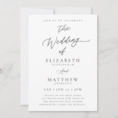 Moderne chic Simple Elegant Typography Wedding Kaart (Voorkant)