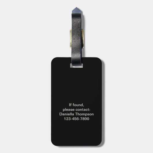 Moderne Chic Snow Leopard Print Pattern-reis Bagagelabel (Achterkant verticaal)