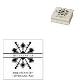 Moderne Chic Snowflake Kerstmis & Winter Familie N Rubberstempel (Gestempeld)