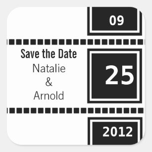 Moderne Chic Squares Save the Date Stickers