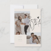 Moderne Chic Statement Save The Date Foto Kaart (Voorkant)