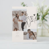 Moderne Chic Statement Save The Date Foto Kaart (Staand voorkant)
