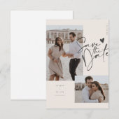 Moderne Chic Statement Save The Date Foto Kaart (Voorkant / Achterkant)