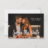 Moderne Chic Statement Save The Date Fotokaart Bedankkaart (Voorkant)