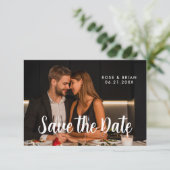 Moderne Chic Statement Save The Date Fotokaart Bedankkaart (Staand voorkant)