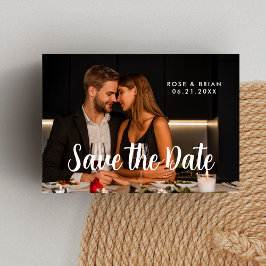 Moderne Chic Statement Save The Date Fotokaart Bedankkaart