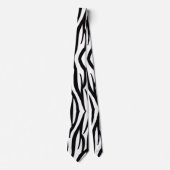 Moderne chic stijlvolle zwart-wit zebraprint stropdas (Voorkant)