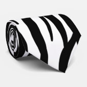 Moderne chic stijlvolle zwart-wit zebraprint stropdas (Opgerold)