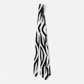 Moderne chic stijlvolle zwart-wit zebraprint stropdas (Achterkant)