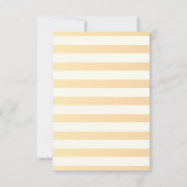 Moderne Chic Striped Flowers Reception Kaart (Achterkant)