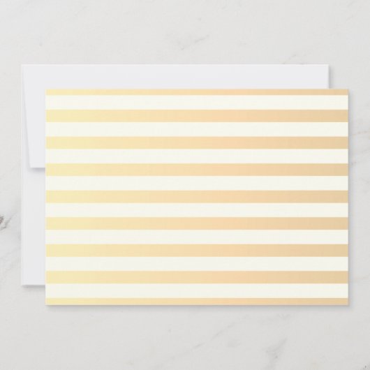 Moderne Chic Striped Flowers RSVP Kaart (Achterkant)