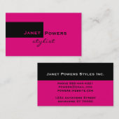 moderne chic stylist roze visitekaartjes (Voorkant / Achterkant)