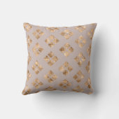 Moderne Chic Taupe Gold Sequin Geometrische vierka Kussen (Achterkant)
