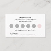 Moderne Chic Texture Light Pink Grey Loyalty Kaart (Achterkant)
