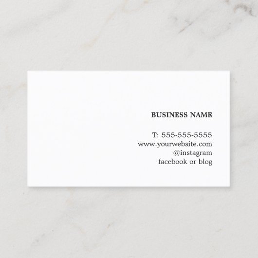 Moderne Chic Texture Yellow Interior Designer Visitekaartje (Achterkant)