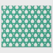 Moderne chic textured green roze ikat patroon cadeaupapier (Vlak)