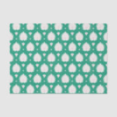 Moderne chic textured green roze ikat patroon tissuepapier (Voorkant)
