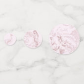 Moderne Chic Toile de Jouy Picknick Bruidsmeisje F Confetti (Voorkanten)