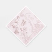 Moderne Chic Toile de Jouy Picknick Bruidsmeisje F Servet (Hoek)