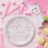 Moderne Chic Toile de Jouy Picknick Bruidsshower Papieren Bordje (Feest)