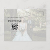 Moderne Chic Trouwfoto Save The Date Uitnodiging Briefkaart (Achterkant)