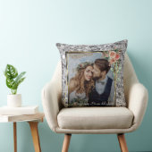 Moderne Chic Trouwliefde Koppel Zilveren Glitter Kussen (Stoel)