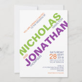 Moderne Chic Typography Gay Wedding Invitations Kaart (Voorkant)