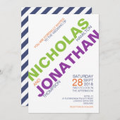 Moderne Chic Typography Gay Wedding Invitations Kaart (Voorkant / Achterkant)