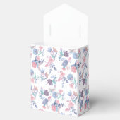 Moderne chic waterverf blauwe hortensia bloemen bedankdoosjes (Geopend)