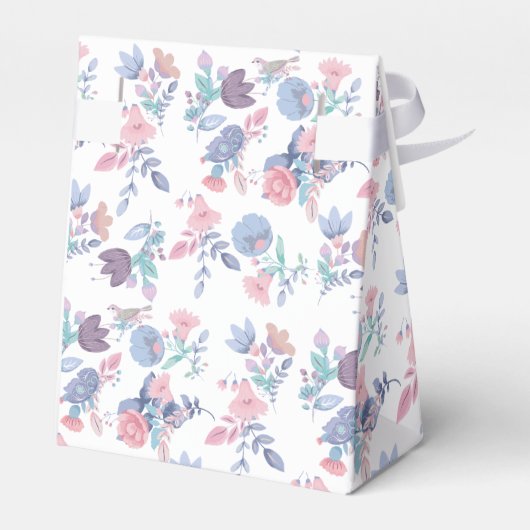 Moderne chic waterverf blauwe hortensia bloemen bedankdoosjes (Achterkant)