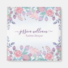 Moderne chic waterverf blauwe hortensia bloemen magneet