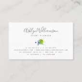 Moderne, chic waterverf green blue & aqua splatter visitekaartje (Achterkant)