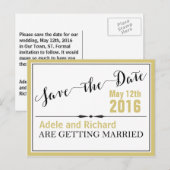 Moderne Chic Wedding Save the Date Aankondigingskaart (Voorkant / Achterkant)