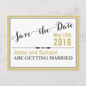Moderne Chic Wedding Save the Date Aankondigingskaart (Voorkant)