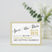 Moderne Chic Wedding Save the Date Aankondigingskaart (Staand voorkant)