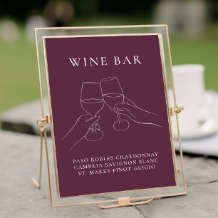 Moderne Chic Wijnbar Poster