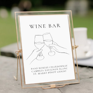 Moderne Chic Wijnbar Poster