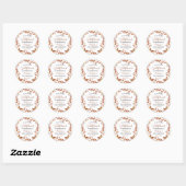 Moderne Chic Wilde Bloem Script 1e Verjaardag Meis Ronde Sticker (Vel)