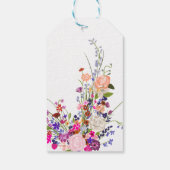 Moderne chic wilde bloemen afstudeer bedankt cadeaulabel (Achterkant)