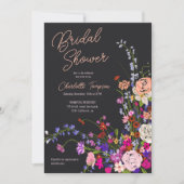 Moderne chic wilde bloemen script bruidsmeisje kaart (Voorkant)