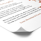 Moderne Chic Wildflower 1e Verjaardag Meisje Poster (Hoek)