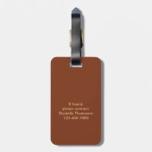 Moderne Chic Wildlife Giraffe Print Pattern-reis Bagagelabel (Achterkant verticaal)