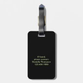 Moderne Chic Wildlife Snake Print Pattern-reis Bagagelabel (Achterkant verticaal)