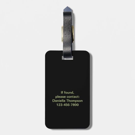 Moderne Chic Wildlife Snake Print Pattern-reis Bagagelabel (Achterkant verticaal)