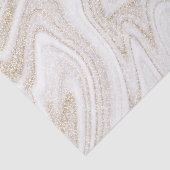 Moderne chic witte marmer goud glans tissuepapier (Detail)