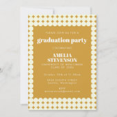 Moderne Chic Yellow Simple Stippen Graduation Part Kaart (Voorkant)