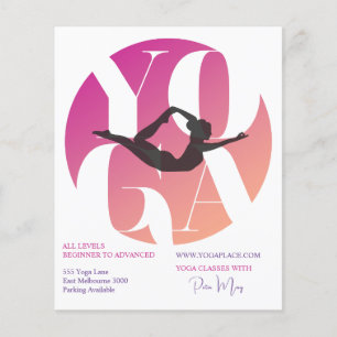 Moderne Chic Yoga Instructor Studio-lessen Flyer